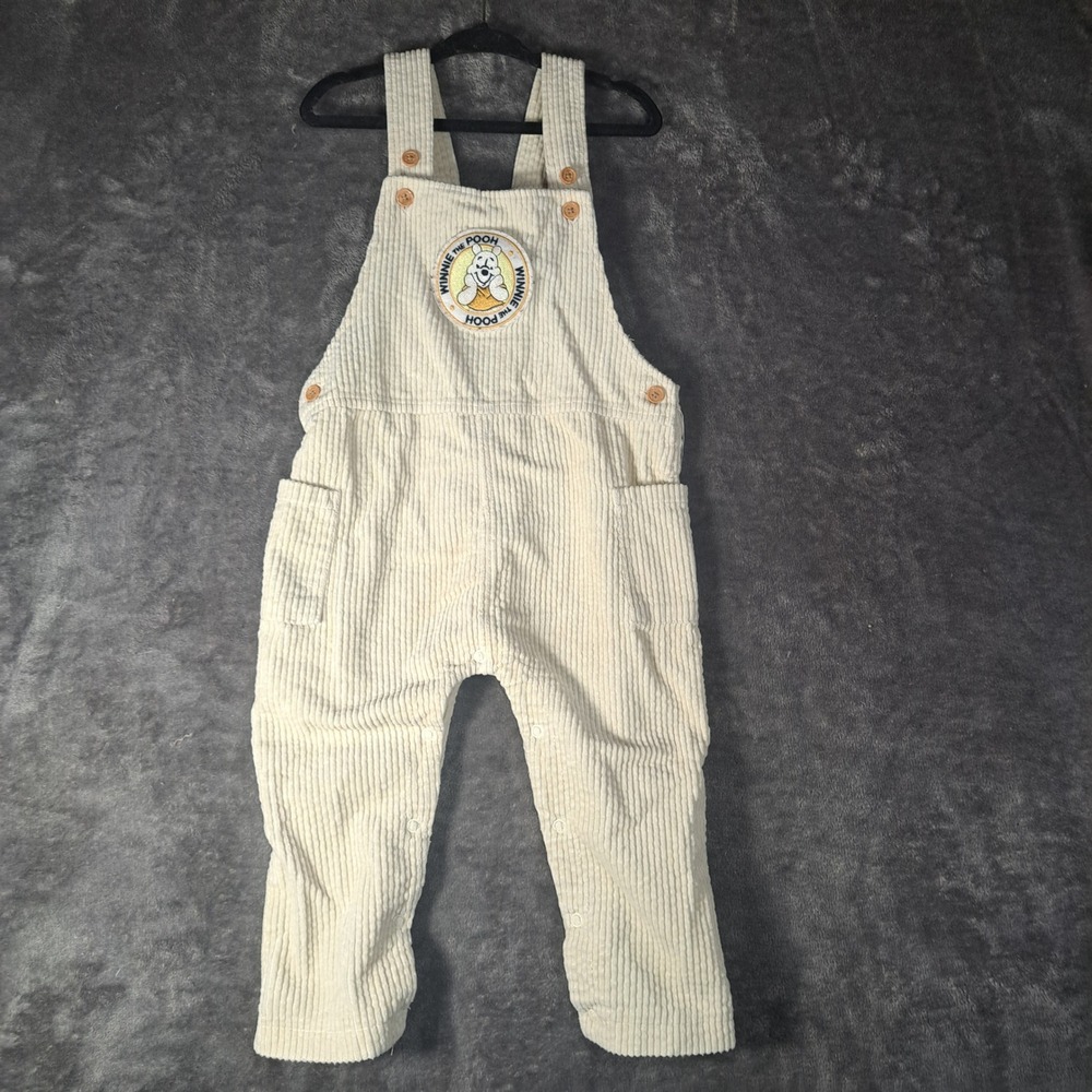 Disney Baby Winnie the Pooh Corduroy Overalls Marshmallow 24M Neutral Classic